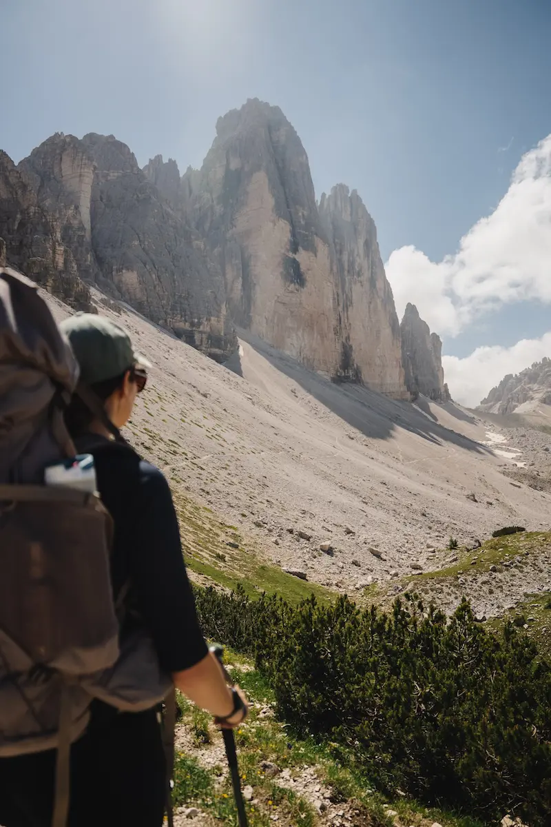 Tre Cime Drei Zinnen hiking Dolomites